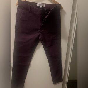 Purple stretch skinny chinos